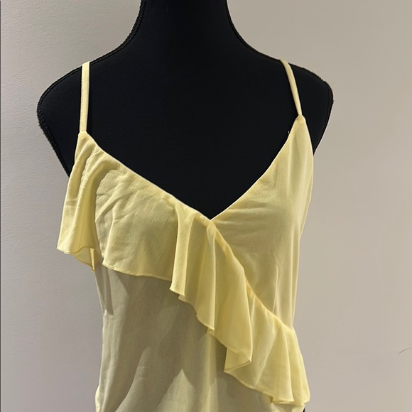 H&M Yellow Asymmetrical Ruffled Camisole Top - Picture 2 of 7